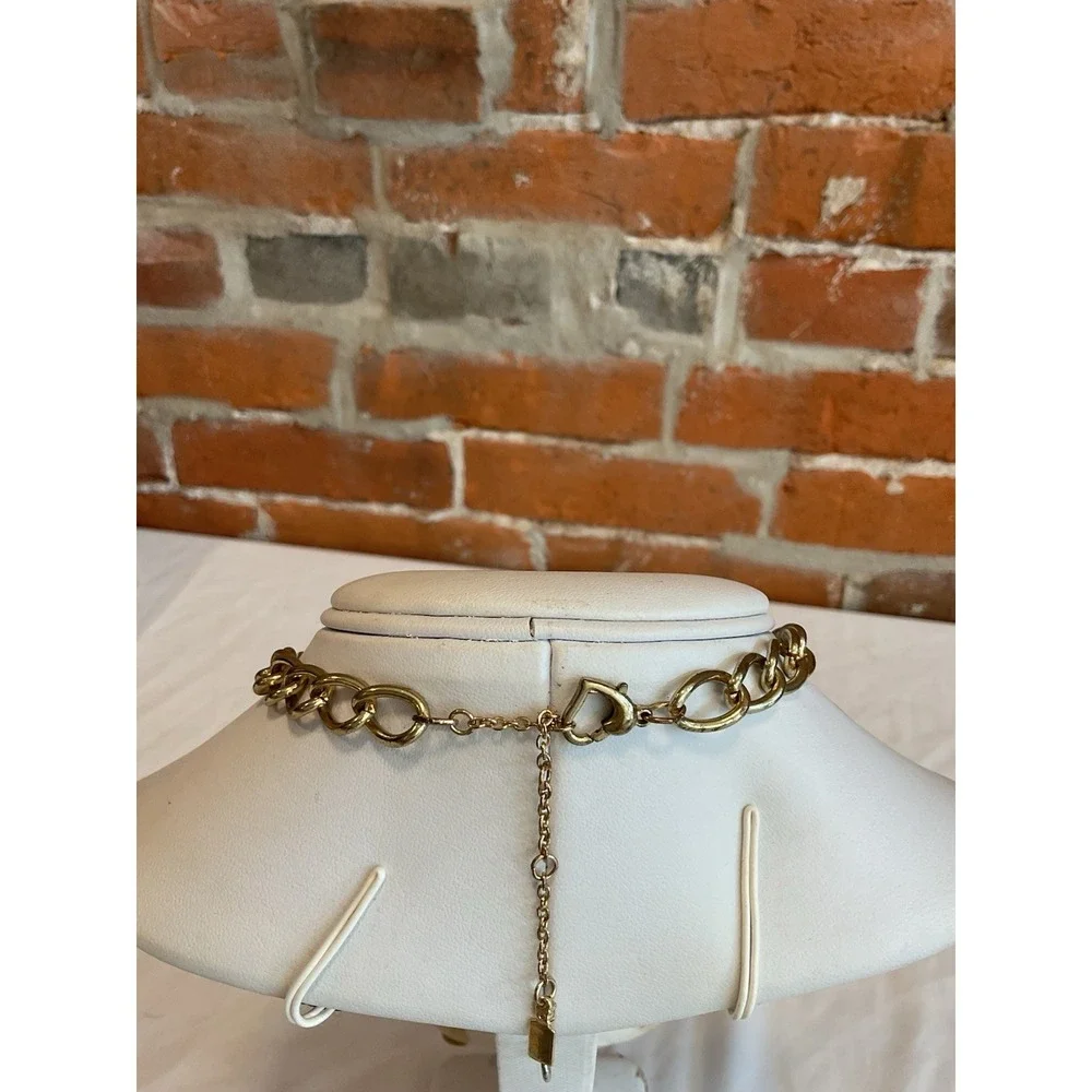 Vintage JLO Jennifer Lopez Pearl Beaded Necklace Gold Tone Costume Jewelry